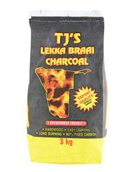 TJ's Lekka Braai | Products | TJ's charcoal 3kg